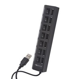 USB hub No Brand, USB 2.0, 7 θύρες, μαύρο