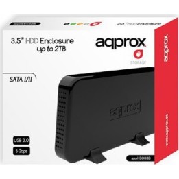 Approx 3.5 HDD SATA Enclosure USB 3.0 Black APPHDD08B