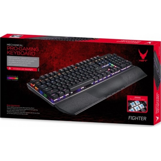 VARR ΕΝΣΥΡΜΑΤΟ ΜΗΧΑΝΙΚΌ ΠΛΗΚΤΡΟΛΟΓΙΟ USB ΜΑΥΡΟ ΜΕ ΕΣΩΤΕΡΙΚΟ ΦΩΤΙΣΜΟ VMK3BK11