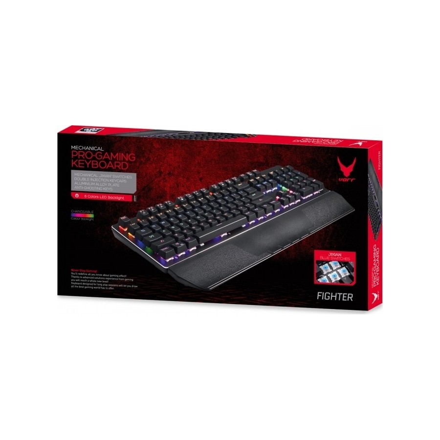 VARR ΕΝΣΥΡΜΑΤΟ ΜΗΧΑΝΙΚΌ ΠΛΗΚΤΡΟΛΟΓΙΟ USB ΜΑΥΡΟ ΜΕ ΕΣΩΤΕΡΙΚΟ ΦΩΤΙΣΜΟ VMK3BK11