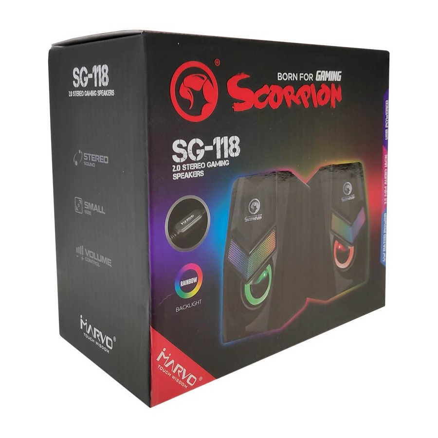 ΗΧΕΙΑ 2.0 STEREO RGB GAMING SPEAKERS MARVO SCORPION SG-118