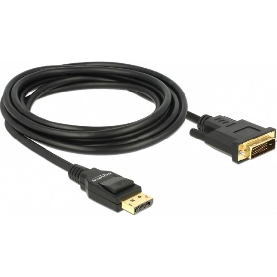 DVI-D male - DisplayPort male 3m καλώδιο μαύρο DETECK