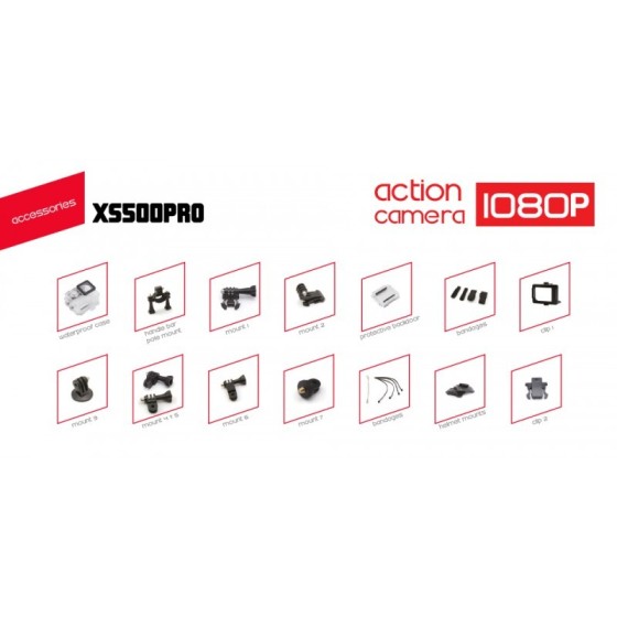 BILLOW WI-FI SPORT/ACTION CAMERA 1080P (BLACK)