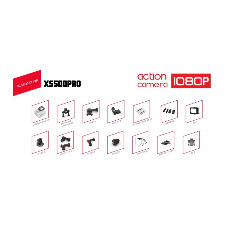 BILLOW WI-FI SPORT/ACTION CAMERA 1080P (BLACK)