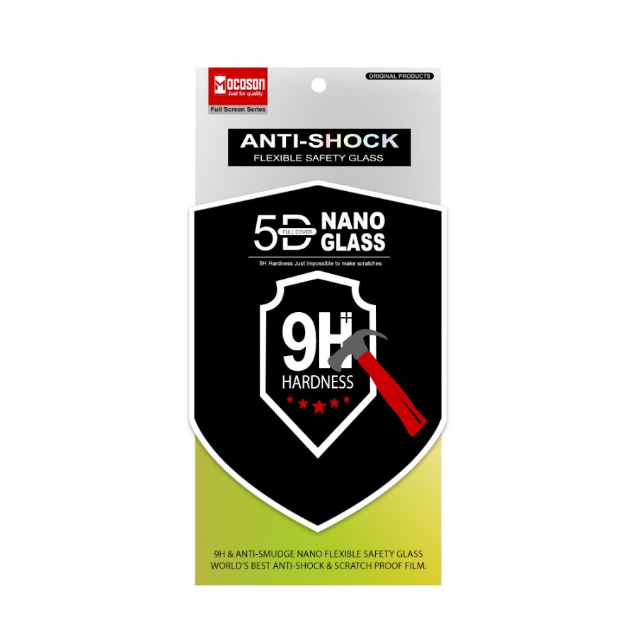 Tempered glass Mocoson Nano Flexible, Full 5D, για το Samsung Galaxy S10E, 0.3mm, Μαυρο