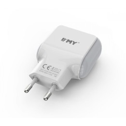 φορτιστής ΕΜΥ MY-220, 5V 2.4α, Universal, 2xUSB, χωρίς καλώδιο