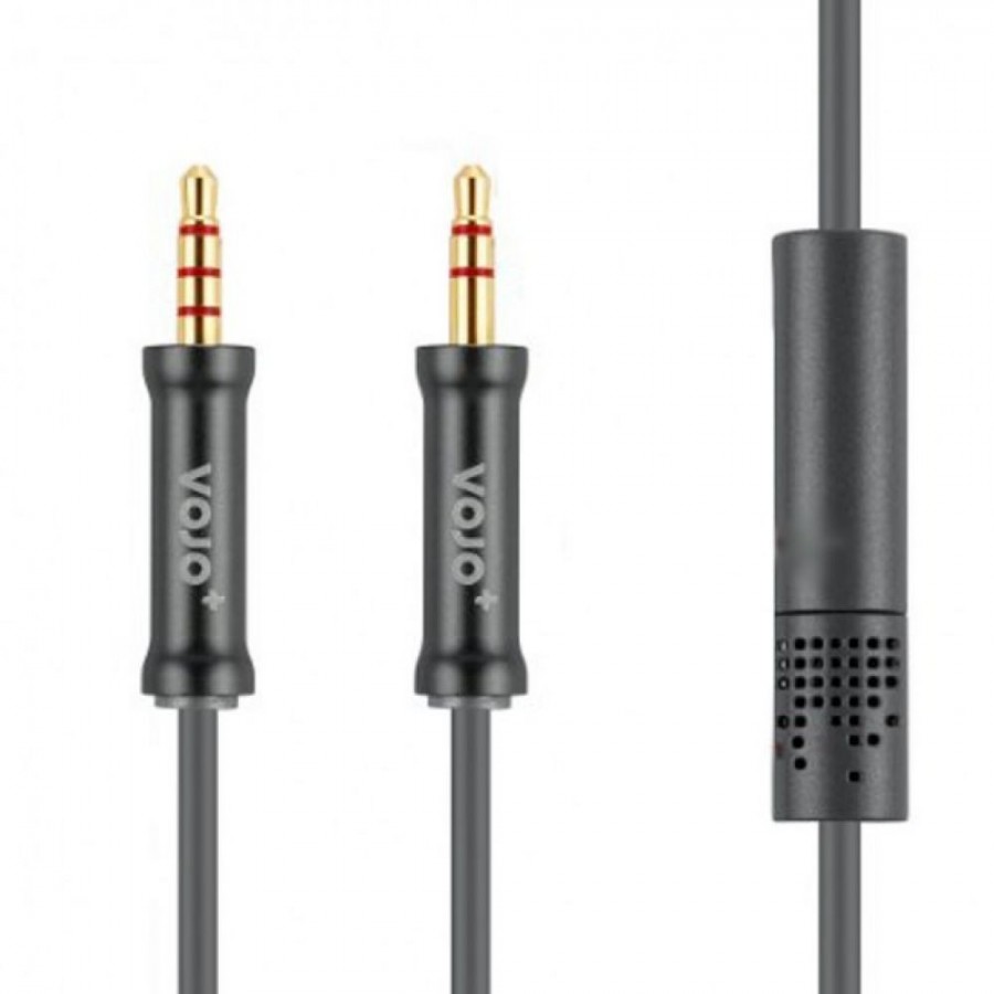 HOTLINE Καλώδιο Ήχου 3.5mm Μ/Μ, 25cm με Μικρόφωνο, ελαστικό, ΟΕΜ