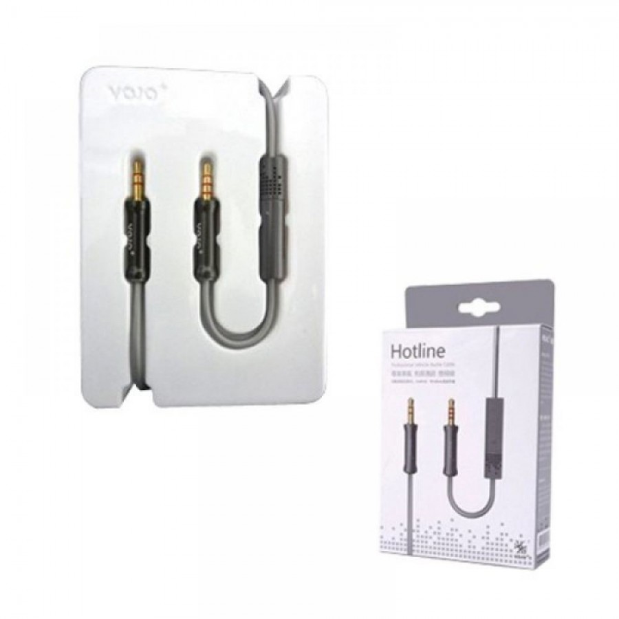 HOTLINE Καλώδιο Ήχου 3.5mm Μ/Μ, 25cm με Μικρόφωνο, ελαστικό, ΟΕΜ