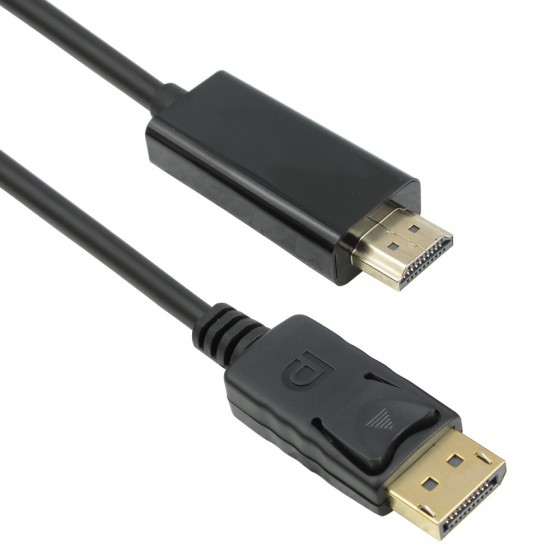 Καλώδιο DeTech DISPLAY PORT σε HDMI, 3m, Μαύρο