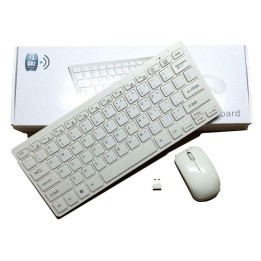 Terabyte 2.4Ghz Wireless Mini Keyboard and Mouse Combo for Windows OS Laptops with USB Support (White)