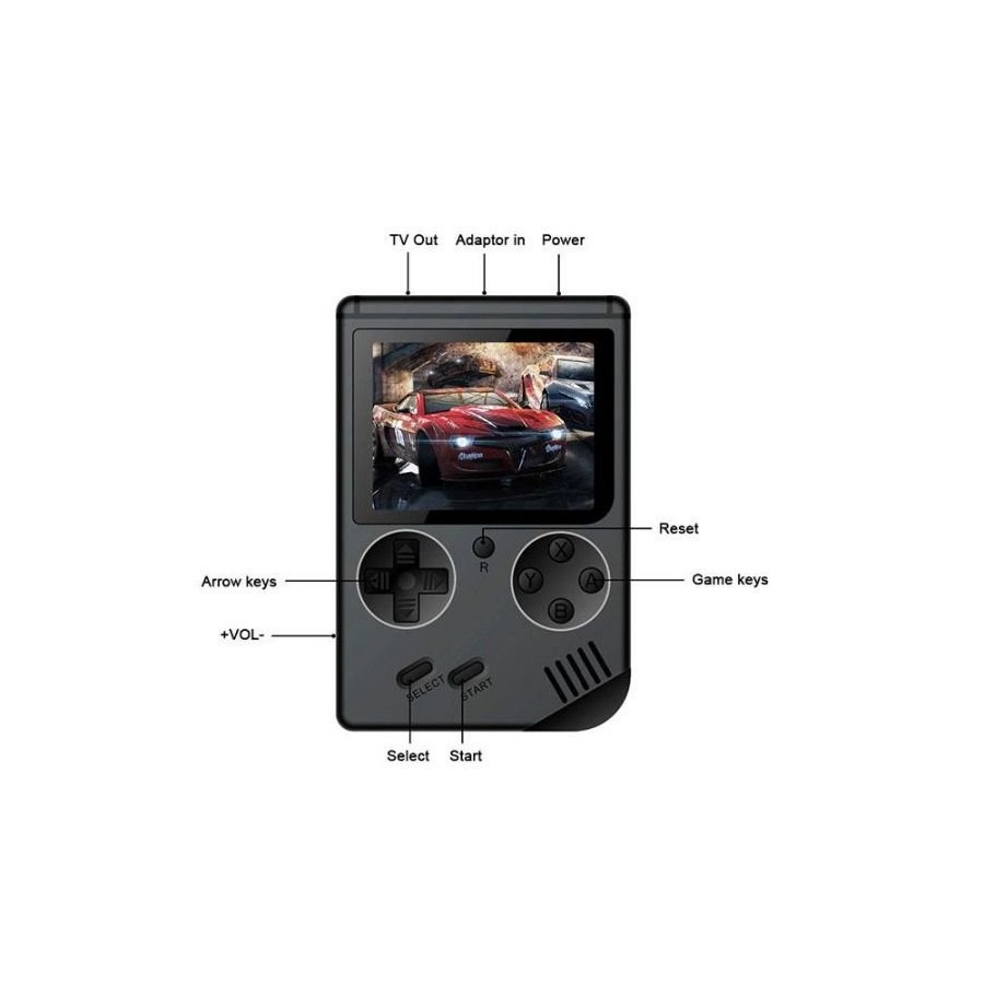 Ρετρό Slim Φορητή Κονσόλα - Παιχνιδομηχανή Με 168 Παιχνίδια - Retro Game Console 168 Games