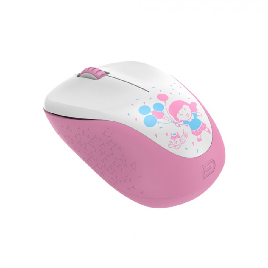 Ποντίκι D V10, Wireless, Λευκο-Σιέλ ασύρματο USB