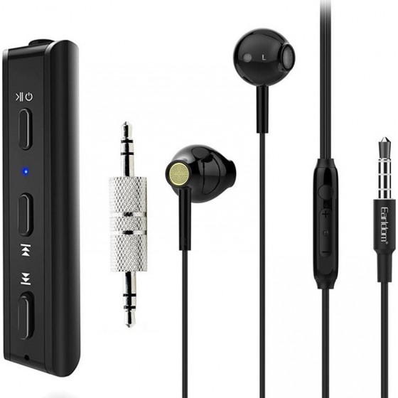 Κινητά ακουστικά με μικρόφωνο Earldom ET-M37, Με δέκτη Bluetooth, Μαυρο