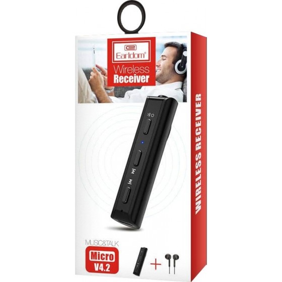 Κινητά ακουστικά με μικρόφωνο Earldom ET-M37, Με δέκτη Bluetooth, Μαυρο