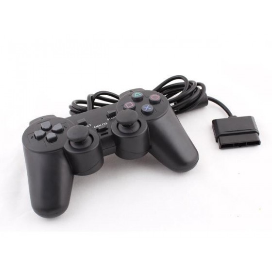DUAL SHOCK 2 BLACK Χειριστήριο Joypad Controller για Playstation 2 PS2 PSTwo σε κουτί κίτρινο ή Μπλέ