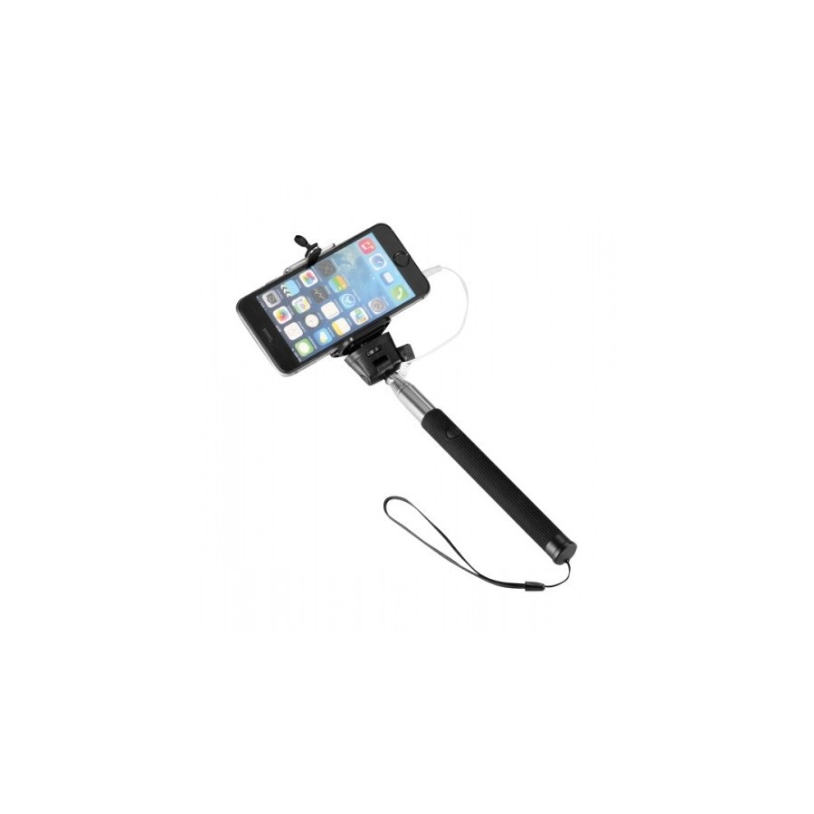 Self Stick with cable OEM Monopod Selfie Stick για iOS και Android Smartphones - χρώμα Μαύρο