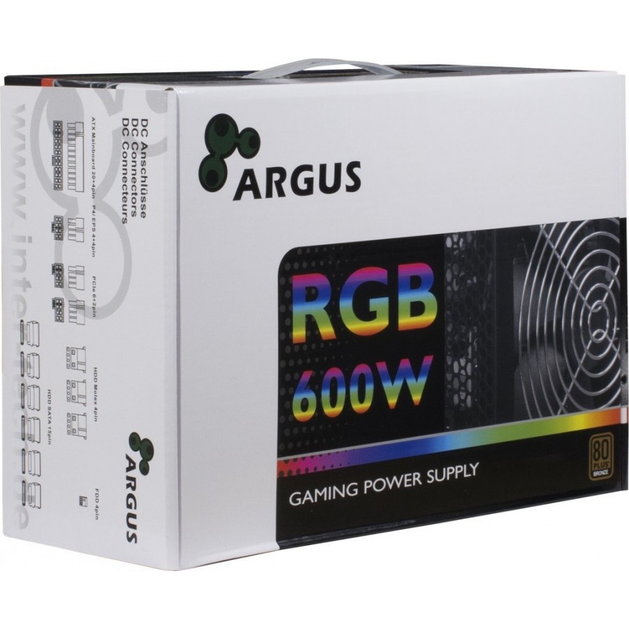 Psu ATX Inter-Tech Argus RGB-600W 80+ Bronze (RGB-600W 80+ Bronze)