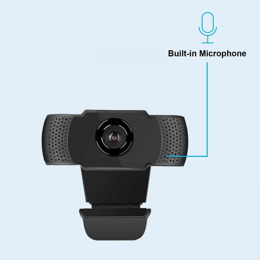 F38 HD 1080P Webcam 10 Million Pixels CMOS 30FPS USB 2.0 Built-in Microphone Web Cam  HD for Desktop Computer Laptop PC