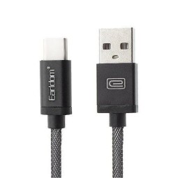 Earldom Braided USB 2.0 Cable USB-C male - USB-A male Μαύρο 3m (EC-011C)