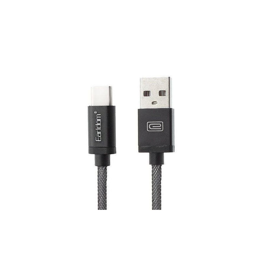 Earldom Braided USB 2.0 Cable USB-C male - USB-A male Μαύρο 3m (EC-011C)