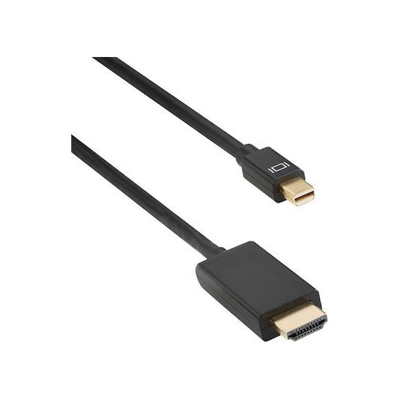 Καλώδιο DeTech Mini DP σε HDMI 1.8 Μέτρα Μαύρο  18280