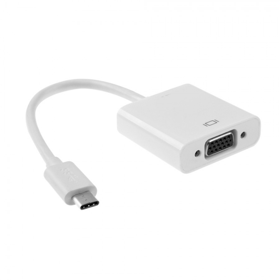 Μετατροπέας USB Type-C σε VGA, ΟΕΜ, Λευκό - 18297