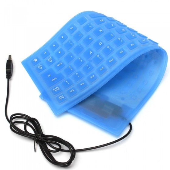 ΕΛΑΣΤΙΚΟ ΑΔΙΑΒΡΟΧΟ ΠΛΗΚΤΡΟΛΟΓΙΟ  Usb Foldable Σιλικόνης ΕΥΚΑΜΠΤΟ ΓΙΑ PC 