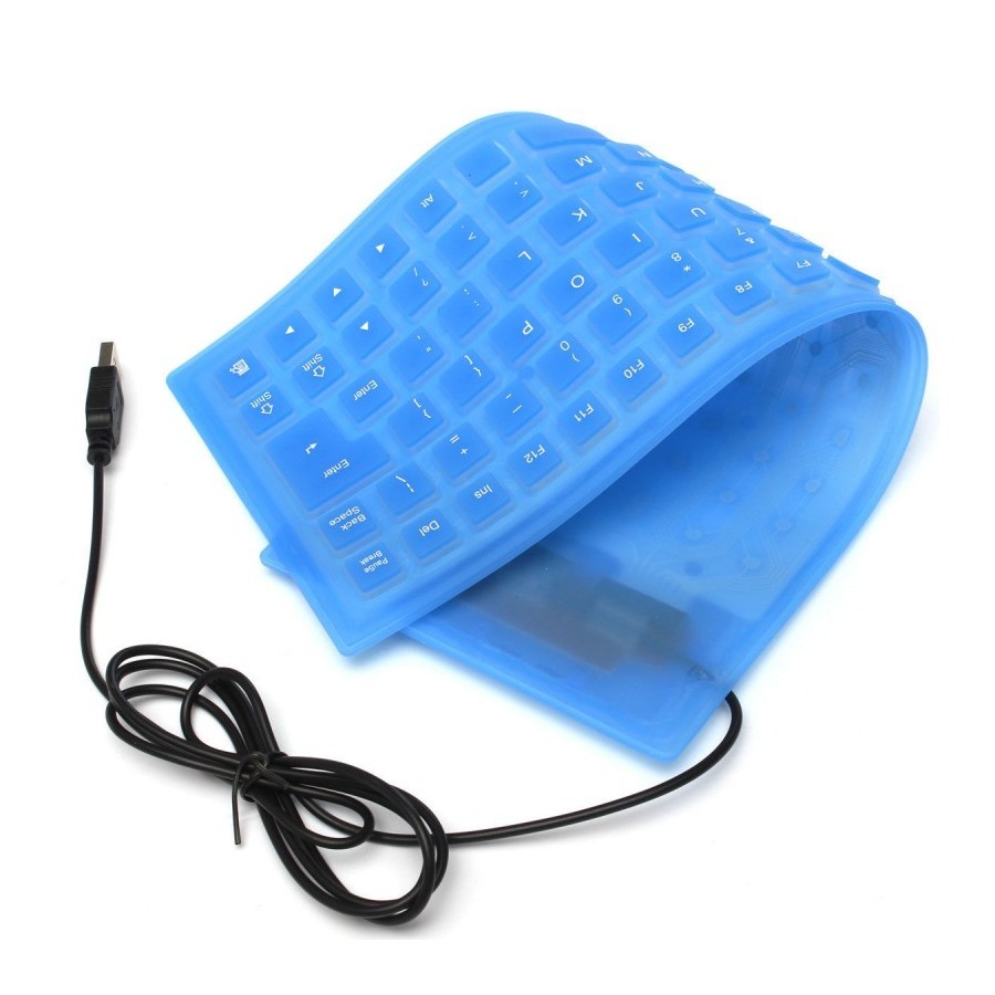 ΕΛΑΣΤΙΚΟ ΑΔΙΑΒΡΟΧΟ ΠΛΗΚΤΡΟΛΟΓΙΟ  Usb Foldable Σιλικόνης ΕΥΚΑΜΠΤΟ ΓΙΑ PC 