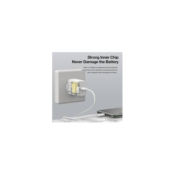 Charger with cable Lightning MOXOM MX-HC25  18W white IPHONE