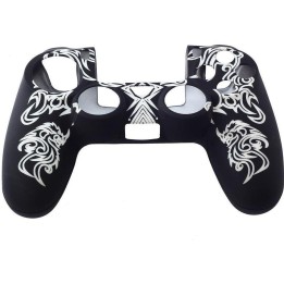 Silicone Case Cover For Sony PlayStation 4 PS4 Controller Black Silver