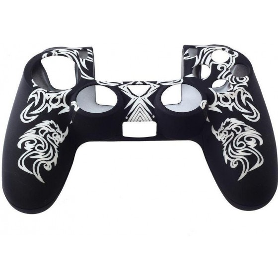 Silicone Case Cover For Sony PlayStation 4 PS4 Controller Black Silver