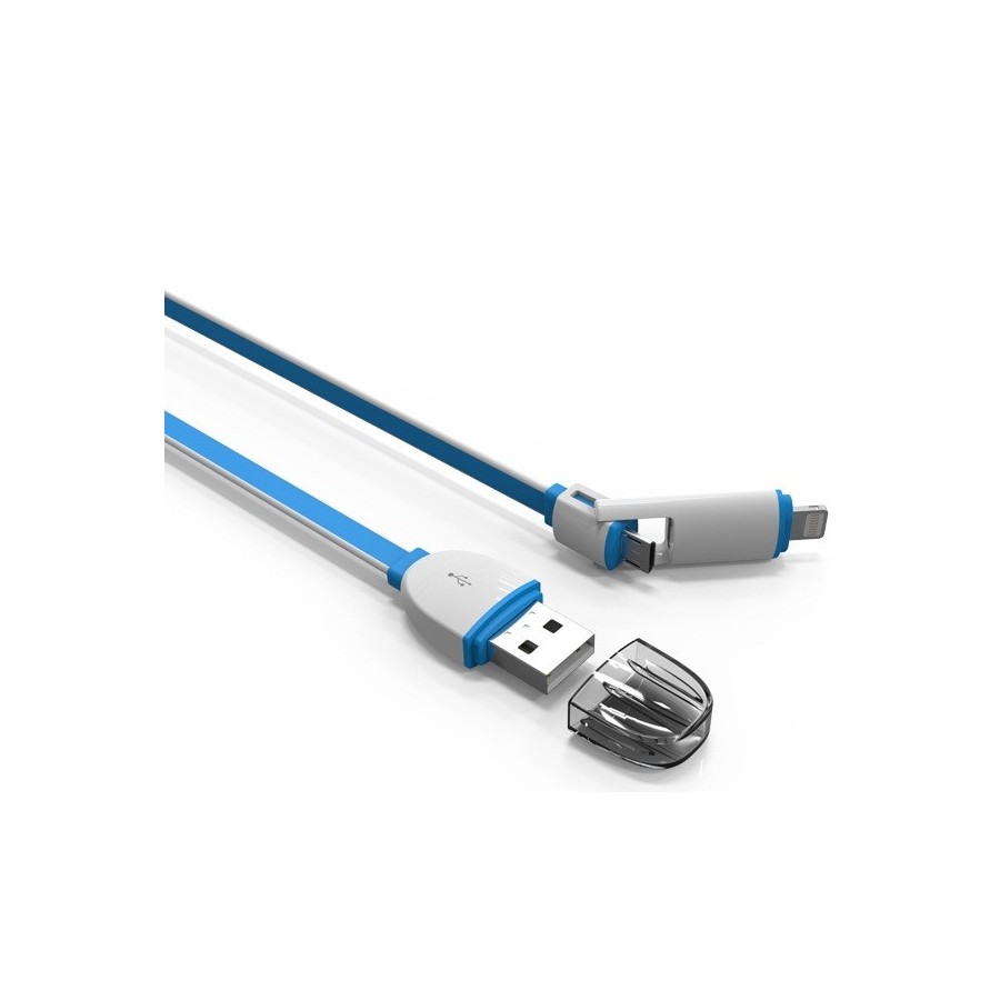 Data Καλώδιο 2 in 1 Micro usb + iPhone 5/6 Data Sync Charging 1 μέτρο 