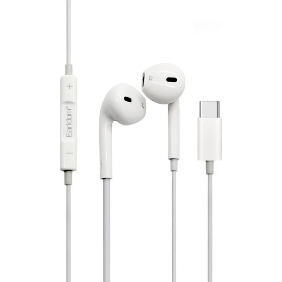 ΑΚΟΥΣΤΙΚΑ ΜΕ ΜΙΚΡΟΦΩΝΟ EARLDOM ET-E19, TYPE-C, ΛΕΥΚΟ