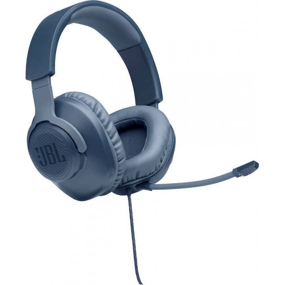 JBL Quantum 100, Over-Ear Wired Gaming Headset (Blue)