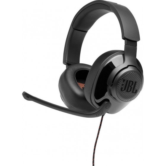 JBL Quantum 200, Over-Ear Wired Gaming Headset (Black)