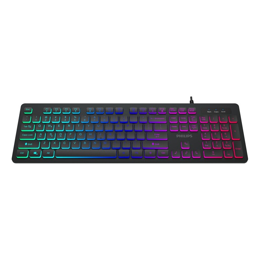 PHILIPS gaming πληκτρολόγιο SPK8264, ενσύρματο, RGB ambiglow, μαύρο