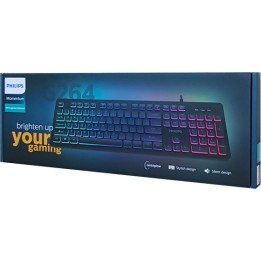 PHILIPS gaming πληκτρολόγιο SPK8264, ενσύρματο, RGB ambiglow, μαύρο