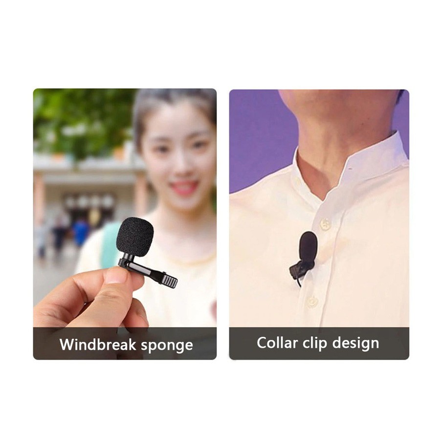 POWERTECH μικρόφωνο CAB-UC048 με ενσωματωμένο clip-on, USB Type-C, μαύρο