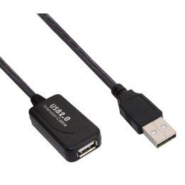 POWERTECH καλώδιο USB 2.0 σε USB female με ενισχυτή, 5m, Black