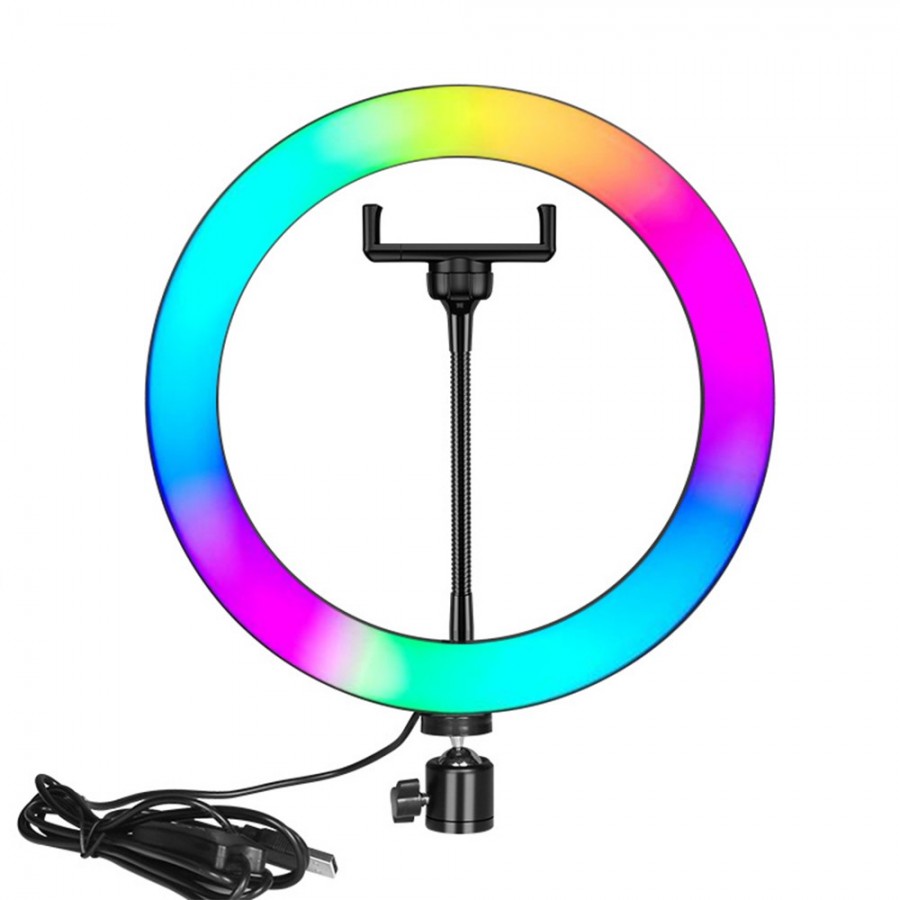 LED Ring light No brand M33, 33cm, RGB, 25W, Black