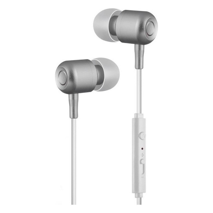 Ακουστικά με μικρόφωνο Yookie Y619 σε λευκό χρώμα Γκρί