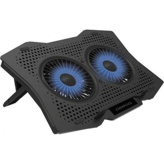 OMEGA OMNCP2FB LAPTOP COOLER PAD 2 FANS BLACK