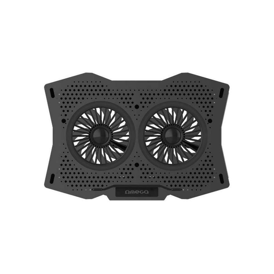 OMEGA OMNCP2FB LAPTOP COOLER PAD 2 FANS BLACK