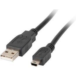Καλώδιο Mini USB to USB 2.0 M/M 2,0 Μέτρα Black κατάλληλο για σύνδεση συσκευών και χειριστήρια