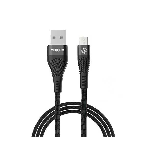 Καλώδιο δεδομένων MOXOM MX-CB31 USB 2.4A Qualcomm 3.0 Quick Charging  / LED ένδειξη Micro USB 1 Μέτρο Μαύρο