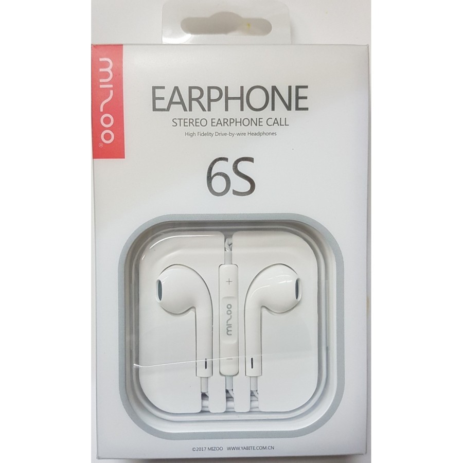 Mizoo Stereo Earphone 6S Λευκό