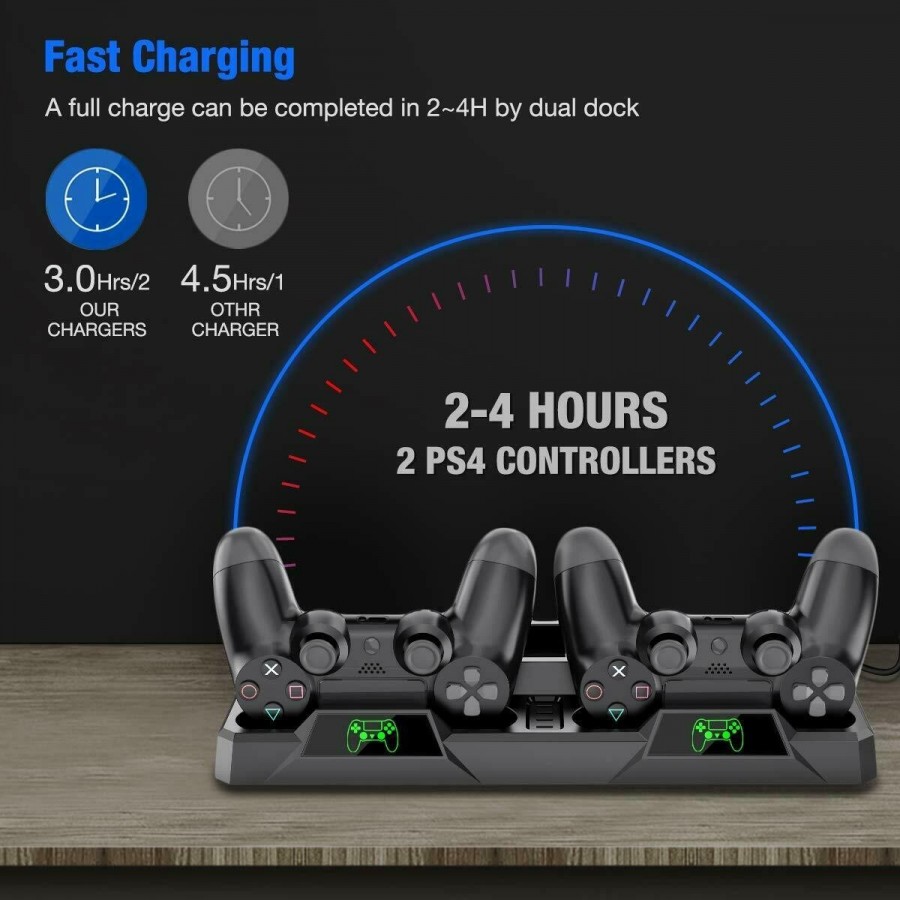 Βάση Στήριξης και Φόρτισης και Ψύξεις για Κονσόλα και Χειριστήρια για όλα τα μοντέλα του PS4 - DOBE TP4-18119