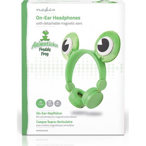 NEDIS HPWD4000GN Wired Headphones 1.2m Round Cable On-Ear Detachable Magnetic Ea