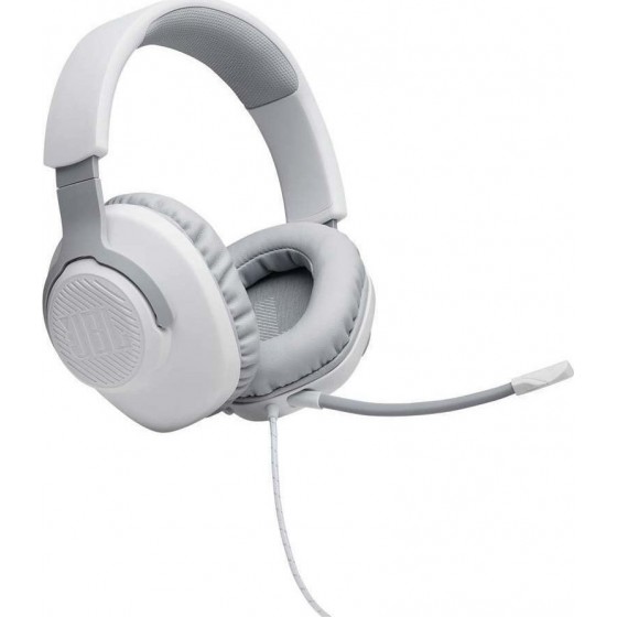 JBL Quantum 100 (White), Over-Ear Wired Gaming Headset(PC/PS4/XBOX/SWITCH/MAC/VR)