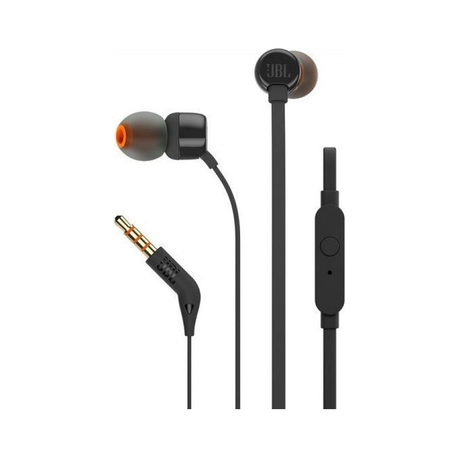 JBL T110 Ενσύρματα Ακουστικά In-Ear Με Πλήκτρο Ελέγχου Και Μικρόφωνο Για Handsfree Κλήσεις black